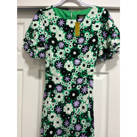 Alexia Admor Lilia Floral Midi Dress Open Back Womens Size 6 Medium New - Picture 4 of 5